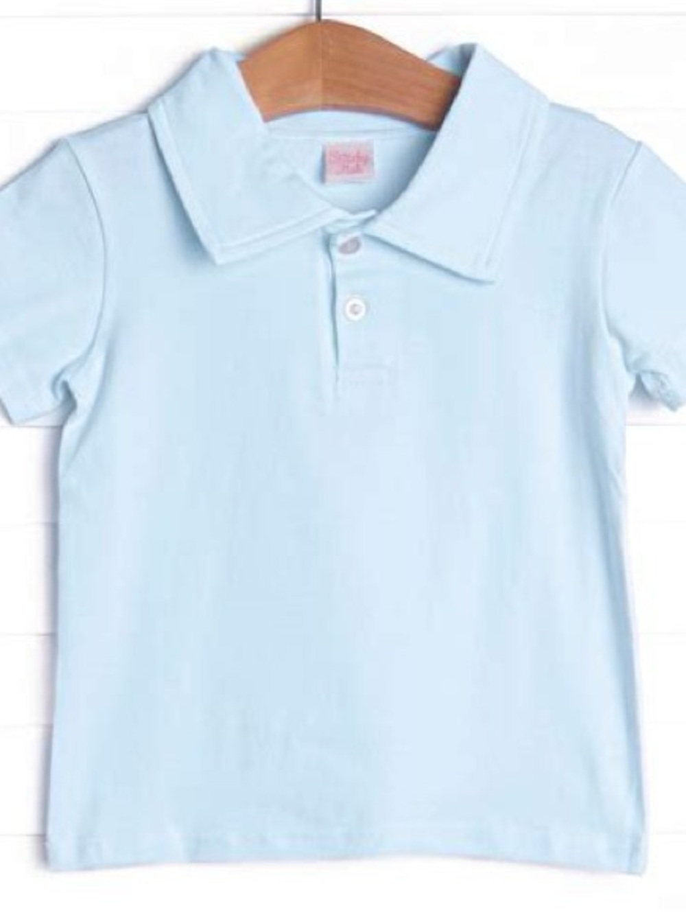 Stitchy Fish Parker Polo Shirt for Kids short sleeve - Light Blue - 12M NWT